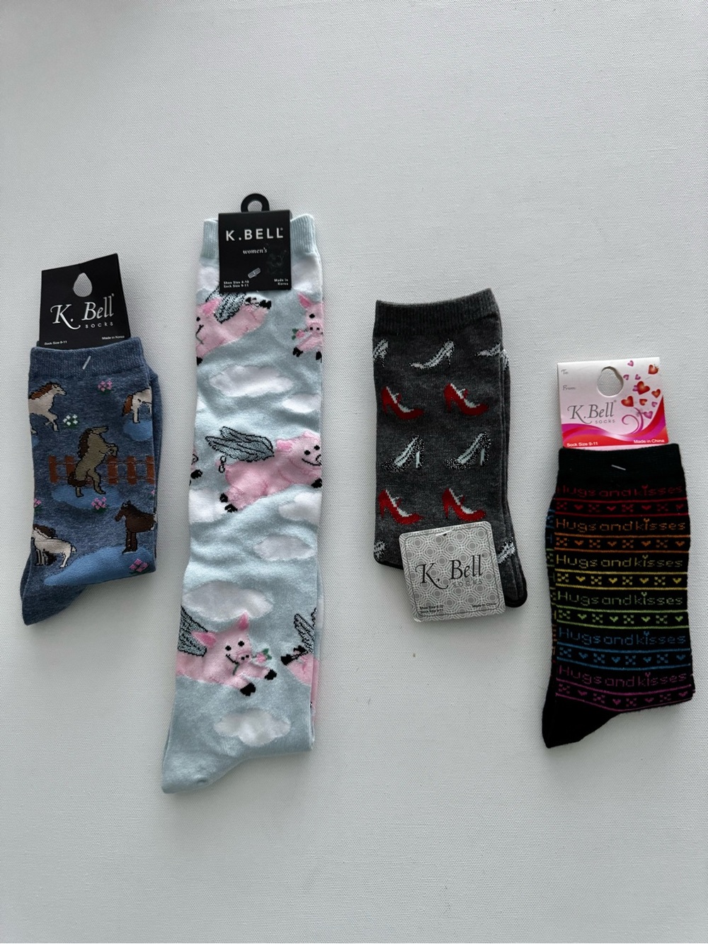 NWT K. Bell Novelty Sock Bundle 4 Pairs